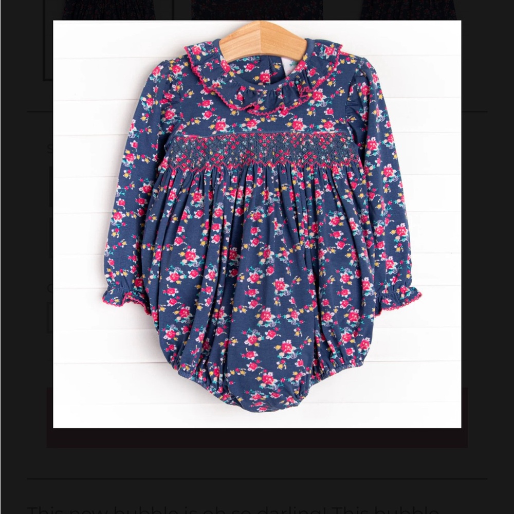 Floral Baby Romper with Ruffled Collar